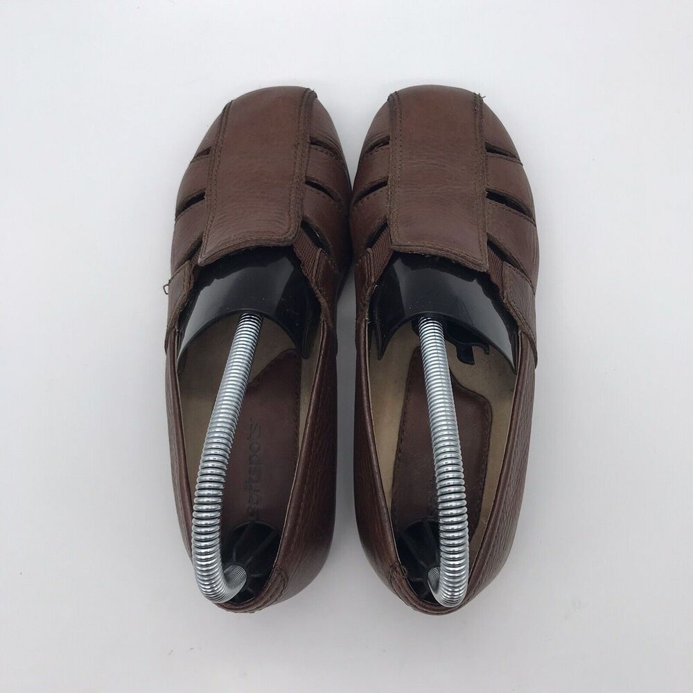 Softspots Fisherman Sandals Women's 6.5M Brown Leather Slip On Comfort Shoes - Picture 5 of 9